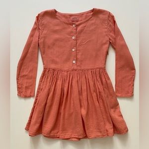 Morley Girls’ Salmon Button-front Dress